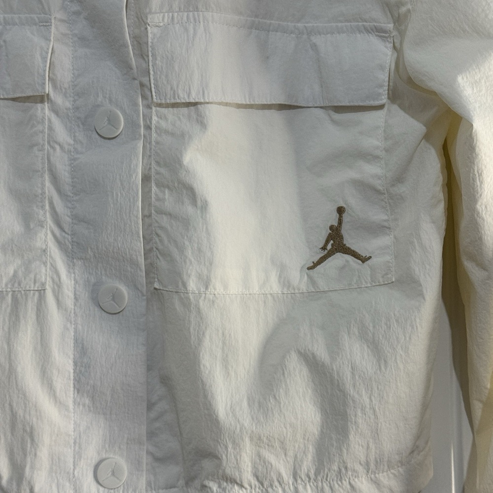 Nike Air Jordan Water Resistant Snap Windbreaker‎ Coaches Jacket Girls Sz M NWOT - Picture 3 of 7